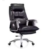 Fauteuil de bureau cuir noir ergonomique réglable