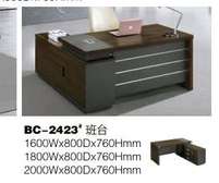 Bureau direction BC-2423 en L bois foncé