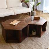 Table basse bois massif  avec rangement