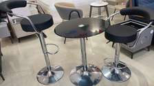 TABLE CAFE A BAT + CHAISE HAUTE
