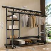 Étagère Étendoir Double Barre – Grande Capacité & Mobile