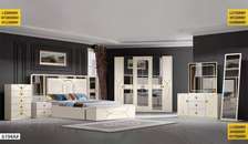 CHAMBRE À COUCHER ARMOIRE 6BATTANTS 6PIECES BEIGE