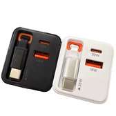 chargeur rapide avec prise pliable cable rétractable 65W
