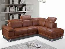 SALON CUIR 5 PLACES ANGLE LD-498C COULEUR MARRON B35