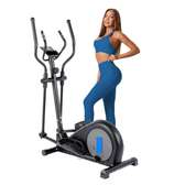 Vélo elliptique noir compact avec console intégrée