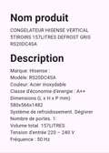 CONGÉLATEUR VERTICAL HISENSE 5 TIROIRS 157 LITRES DEFROST