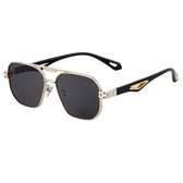 Lunettes de soleil homme aviator doré verres foncés