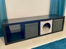 Étagère avec casiers de rangement et cachette pour chat