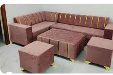 SALON ANGLE + 2 POUFFES