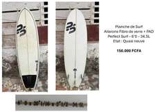Perfect Surf 6'0 planche surf 34,5L ailerons fibre