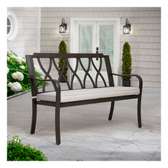 Banc de jardin avec structure en alu, avec coussin