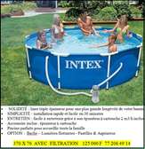 Intex piscine hors sol 370x76cm liner triple épaisseur
