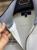 La Martina veste polaire blanc cassé zip intégral