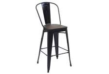 Tabouret de bar haut siège en bois