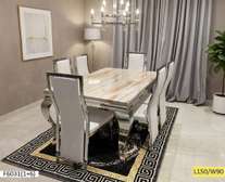 TABLE À MANGER F6031(1+6) - BLANC
