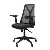 Chaise bureau ergonomique noire dossier maille ventilée