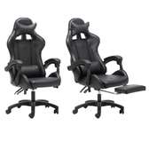 Chaise ergonomique rotative avec repose-pieds
