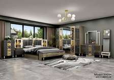CHAMBRE A COUCHER ARMOIRE 6BATTANTS 7PIECES BEIGE 9909H