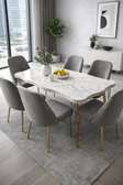 TABLE A MANGER 6PLACES 80X170/80X130 GRIS TA015