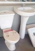 ENSEMBLE SANITAIRE : CHAISE / LAVABO / ASSESSOIRES