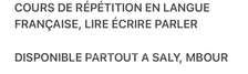 Cours de soutien en français Saly, Mbour