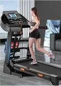Tapis roulant électrique compact noir avec écran digital