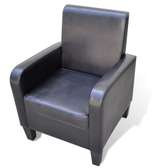 Fauteuil en cuir tête à tête
