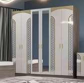 CHAMBRE A COUCHER 6BATTANTS 5PIECES GRIS BLANC MC627H