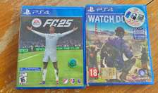 PS4 FG25 et Watch Dogs jeux sports et action
