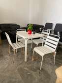Table jardin en alu blanc