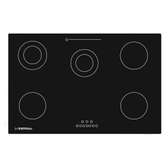PLAQUE 5FEUX ENCASTRABLE TECNOLUX 90X60 ELECTRIQUE NOIR