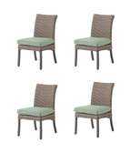 4 fauteuils de jardin en rotin tressé ALLEN+ROTH