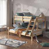 Lit superposé bois naturel 2 couchages enfant