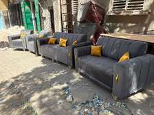 Salons de 7 places gris velours