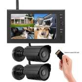 Système de vidéosurveillance sans fil 7 pouces + 2 caméras