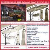 GRANDS PARASOLS DEPORTES 350 CM LUMINEUX