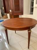 Table à manger bois et laitons