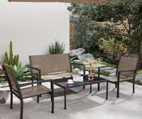 Salon de jardin 2+1+1 avec table
