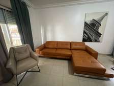Salon d'angle en cuir & Fauteil en cuir