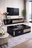 ENSEMBLE MEUBLE TV ET TABLE BASSE BRILLANTE