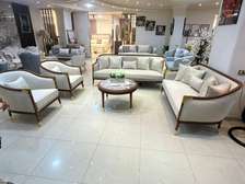 Salon Moderne Beige 7 Places