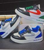 Baskets confort lacets+velcro design coloré