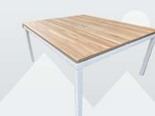 Table de réunion piétement en fer