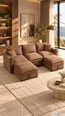 SALON CANAPE CONVERTIBLE MODULABLE AVEC COFFRE