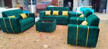 Salon Velour Vert 7 Places