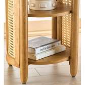 table basse ronTable d'appoint en cannage