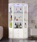 Vaisselier  bar lumineuse LED  blanc doré moderne