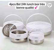 🍲 Bol thermique 24 heures – Lunch box 4 pièces