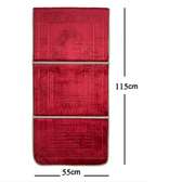 Tapis de prière pliable épais gris clair avec dossier