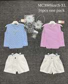 Çıtırcı ensemble bébé 0-12 mois beige rayé palmier